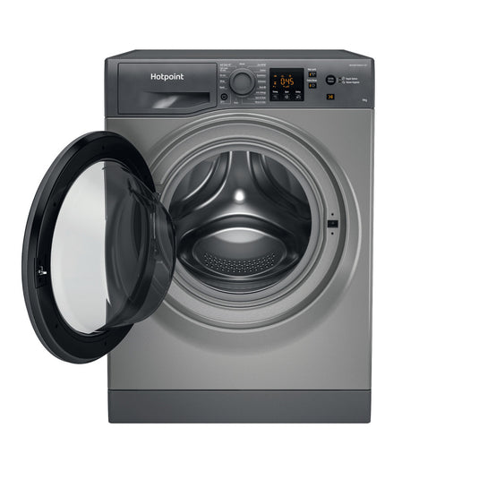 Hotpoint Anti-stain Washing Machine | Graphite | 9kg | 1400rpm | HNR9 W64 GG IRE