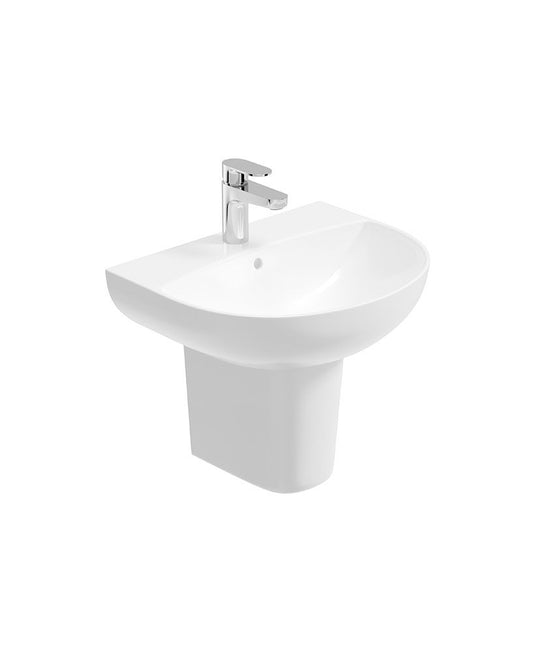 Sonas Horizon Round 55Cm 1 Tap Hole Wash Basin & Semi Pedestal | USW0328