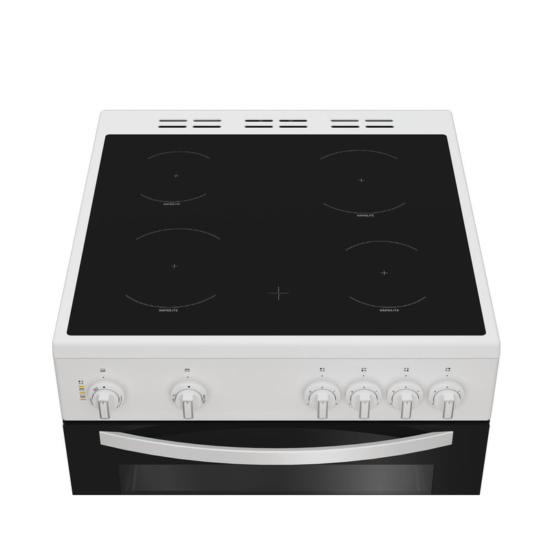 Load image into Gallery viewer, Indesit 60cm Electric Double Cooker with Ceramic Hob | White | IDE6VMW
