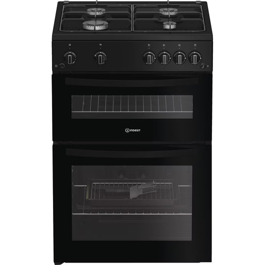 Indesit Gas Double Cooker | 60CM | 72L / 32L with Auto Ignition | IDG6GB