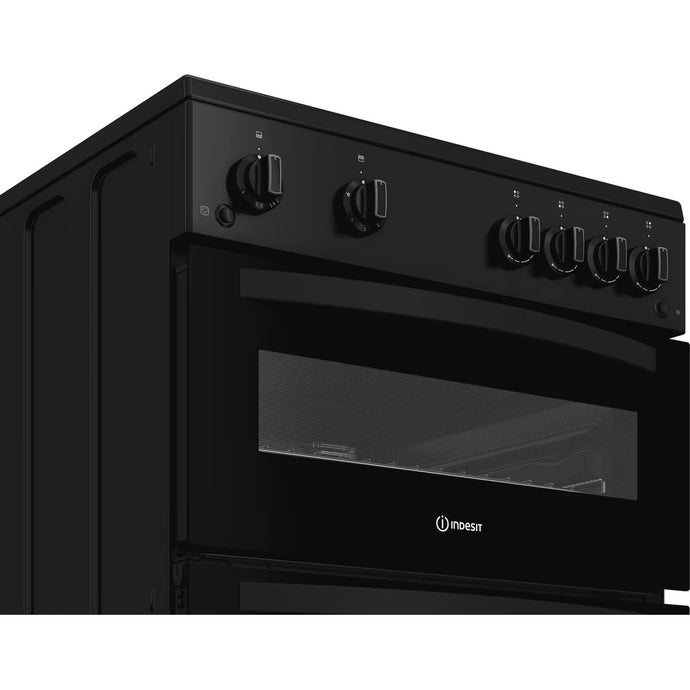 Indesit Gas Double Cooker | 60CM | 72L / 32L with Auto Ignition | IDG6GB