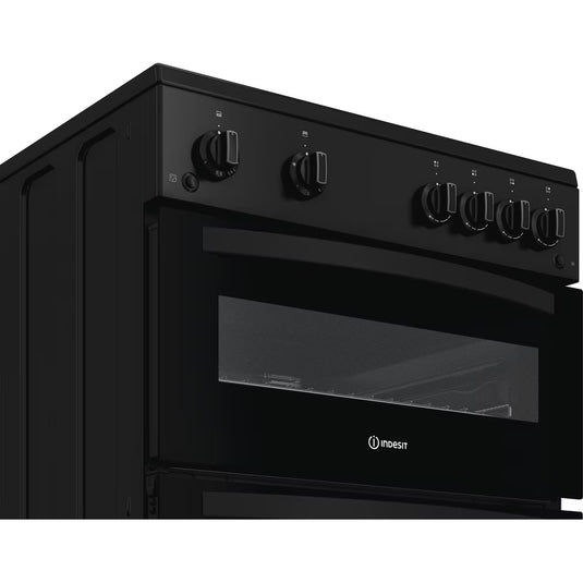 Indesit Gas Double Cooker | 60CM | 72L / 32L with Auto Ignition | IDG6GB