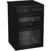 Indesit 60cm Electric Double Cooker | 69L + 36L | Easy Clean Enamel | Black | IDE6VMB