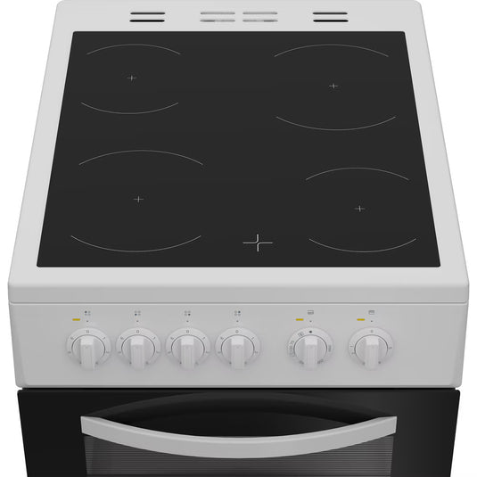 Indesit 50cm Electric Twin Cooker | 58L | Ceramic Hob | White | ITE5VMW