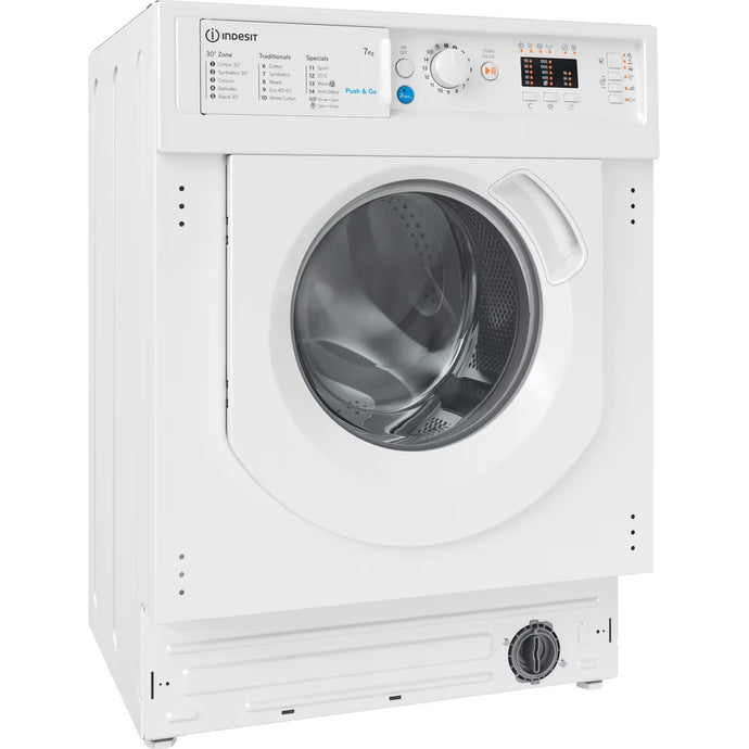 Indesit Built in front loading washing machine | 7kg | BI WMIL 71252 UK N