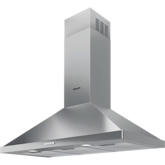 Hotpoint 90CM Chimney Cooker Hood | Stainless Steel | PHPN95FLMX1