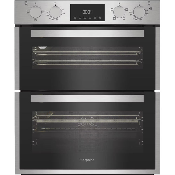 Hotpoint Built-Under Electric Double Oven | 48L + 38L | Stainless Steel | DUH10DIX