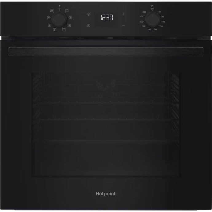 Hotpoint Class 3 Built-In Electric Single Oven | 73L | Air Fry Function | Catalytic Clean | A+ Rated | Black | HO3K55CBUK