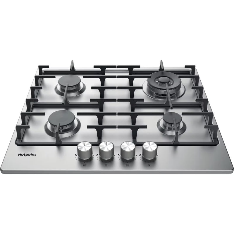 Load image into Gallery viewer, Hotpoint Flame Control Gas On Metal Hob | Stainless Steel | Cast Iron Supports | 4 Burners with Wok Burner and 9 Levels | PPH60GDFIXUK
