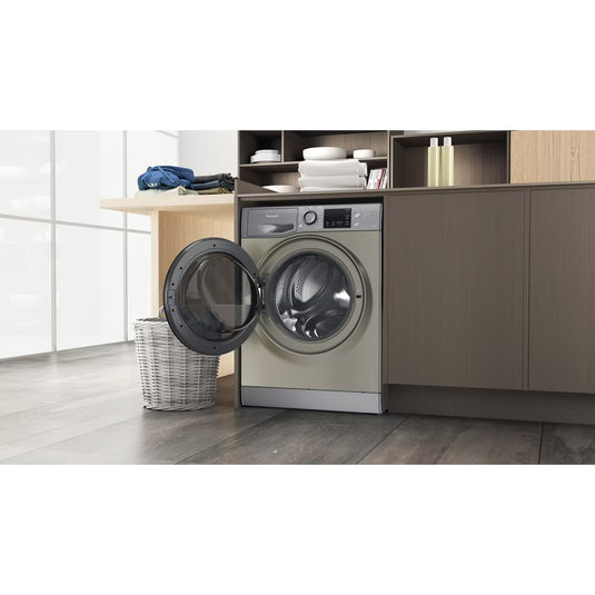 Hotpoint Freestanding Washer Dryer | 9kg Wash | 6kg Dry | Steam Hygiene | 1400rpm | Graphite | NDB9635GKUK