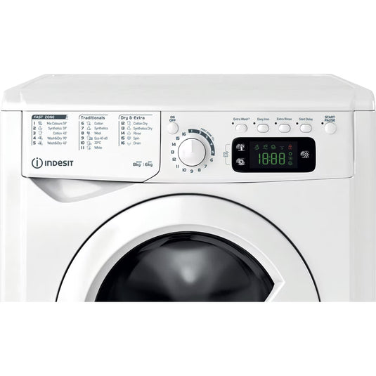 Indesit 8/6kg Washer Dryer | White | EWDE861483W