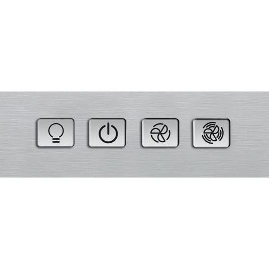 Whirlpool 90cm Curved Glass Hood | Button Control | Stainless Steel with Dishwashable Aluminium Grease Filter | 57/ 65 Db | PHGC94FLMX