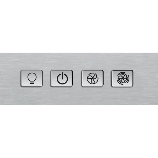 Whirlpool 60cm Curved Glass Hood | Button Control | Stainless Steel with Dishwashable Aluminium Grease Filter | 57 / 65 Db | PHGC64FLMX