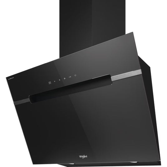Whirlpool 90cm Vertical Hood | Touch Control | Black With Dishwashable Aluminium Grease Filter | 52/65 Db | WHVS91FLTDPK