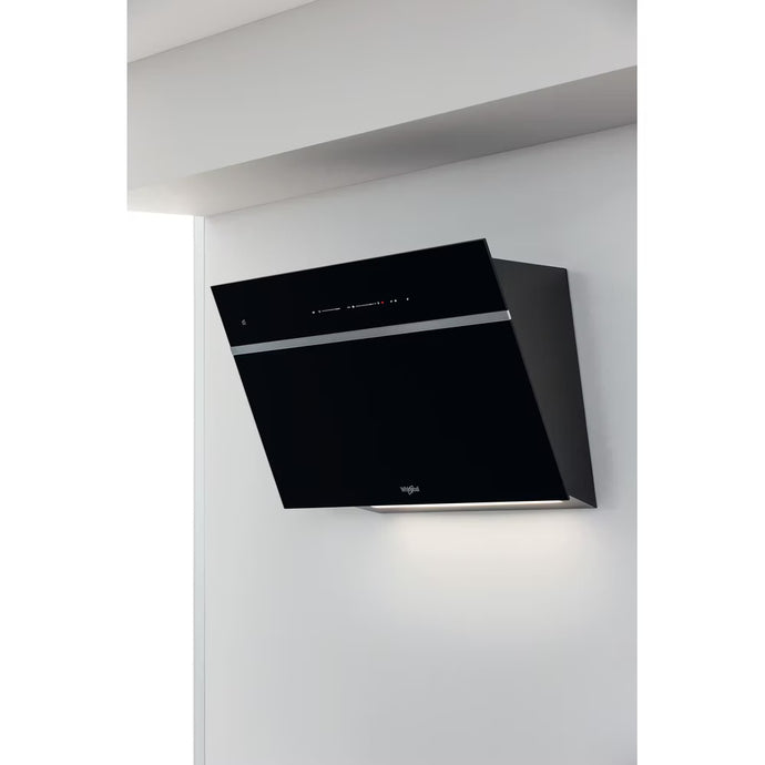 Whirlpool 90cm Chimney Hood | Touch Control | Black with Cooksense | 40/ 55 Db | WHVS90FLTCK