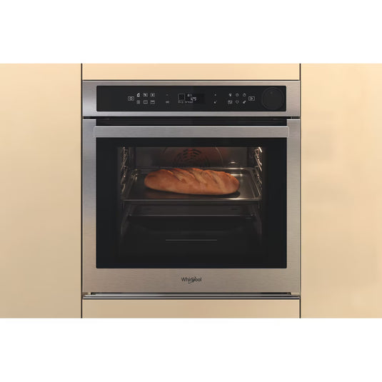 Whirlpool Steam | Single Oven | 73l | Touch Control | Stainless Steel with 6th Sense | Airfry and Acive Steam | AKZ9S8271IX