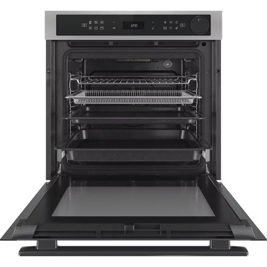 Whirlpool Steam | Single Oven | 73l | Touch Control | Stainless Steel with 6th Sense | Airfry and Acive Steam | AKZ9S8271IX