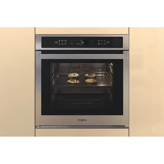 Whirlpool Steam | Single Oven | 73l | Touch Control | Stainless Steel with 6th Sense | Airfry and Acive Steam | AKZ9S8271IX