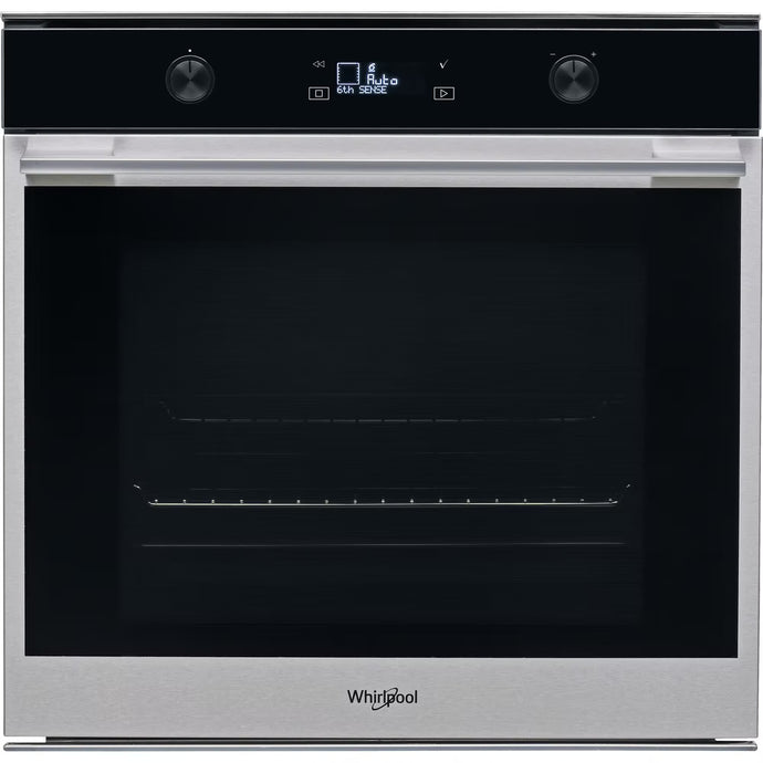 Whirlpool W Collection | Single Oven | 73l | Lcd Push Push Dials | Stainless Steel with 6th Sense | W7OM54SP