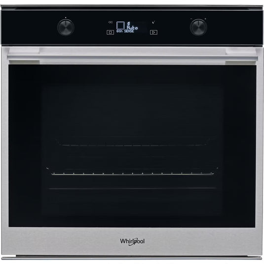 Whirlpool W Collection | Single Oven | 73l | Lcd Push Push Dials | Stainless Steel with 6th Sense | W7OM54SP