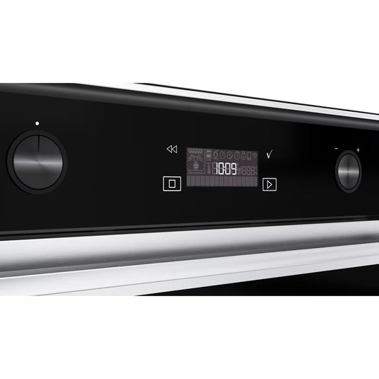 Whirlpool W Collection | Single Oven | 73l | Lcd Push Push Dials | Stainless Steel with 6th Sense | W7OM54SP