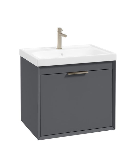 Sonas Fjord  Vanity Unit Grey with Brushed Nickel Handle
