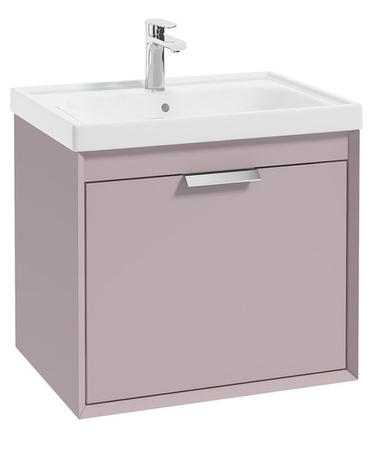 Sonas Fjord vanity unit Cashmere Pink with Brushed Chrome Handle