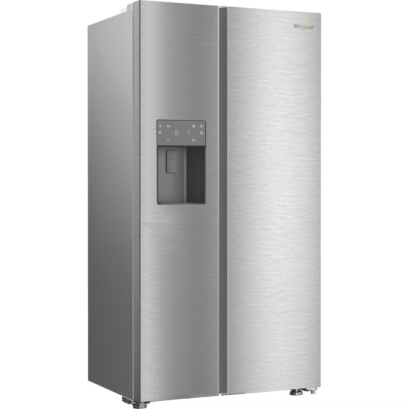 Завантажте зображення в засіб перегляду галереї, Whirlpool Dual No Frost American Fridge Freezer with Water and Ice Dispenser | Pearl Steel | 910cm | 578l. | WHG26573WX4UK
