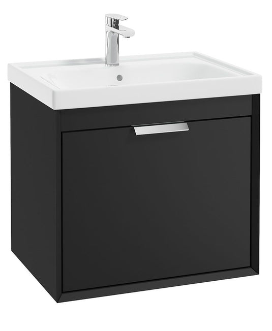 Sonas Fjord vanity unit matt black Brushed Chrome Handle