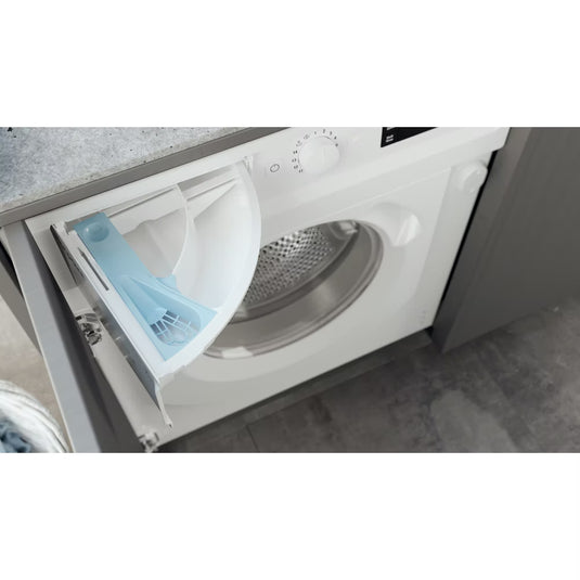 Hotpoint 7kg Integrated Washing Machine | 1400 RPM | Anti-Stain | Wool Care | White | BIWMHG71483UKN