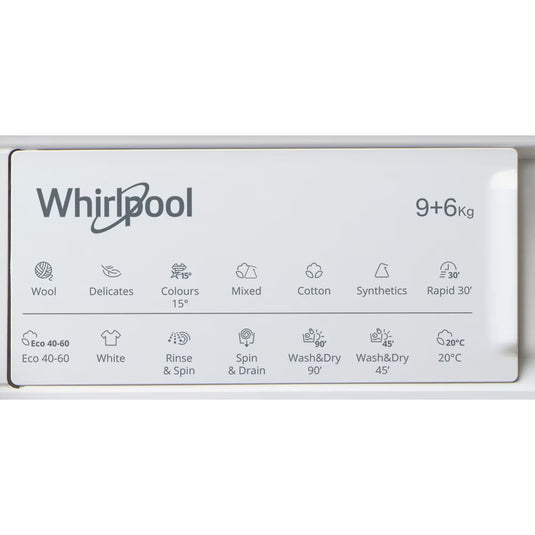 Whirlpool Freshcare Built-in Washer Dryer | White | 9+6kg | 1400rpm | D Rated | BIWDWG961485