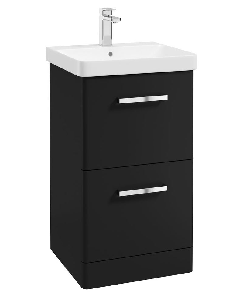 Load image into Gallery viewer, KORA Floorstanding 50cm Two Drawer Unit Matt Black-Chrome Handle
