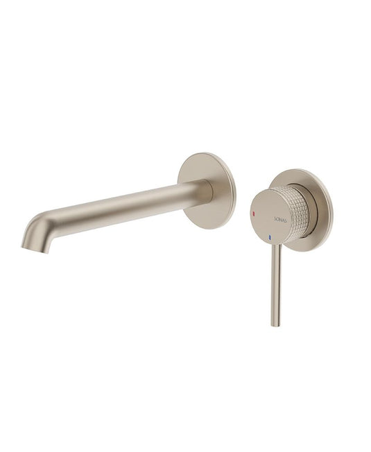 Wall Mounted Basin Mixer Brushed Nickel