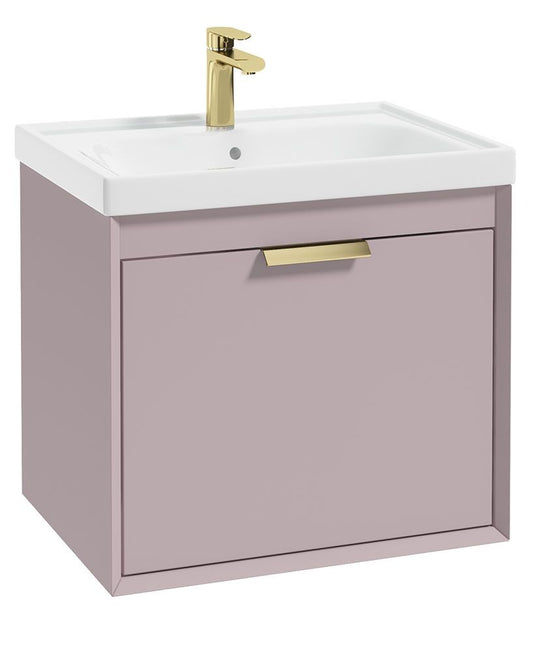 Sonas Fjord Vanity Unit  Cashmere Pink with Brushed Gold Handle