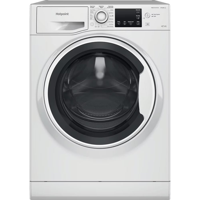 Hotpoint Freestanding Washer Dryer | 9kg Wash | 6kg Dry | Steam Hygiene | 1400rpm | White | NDB9635WUK