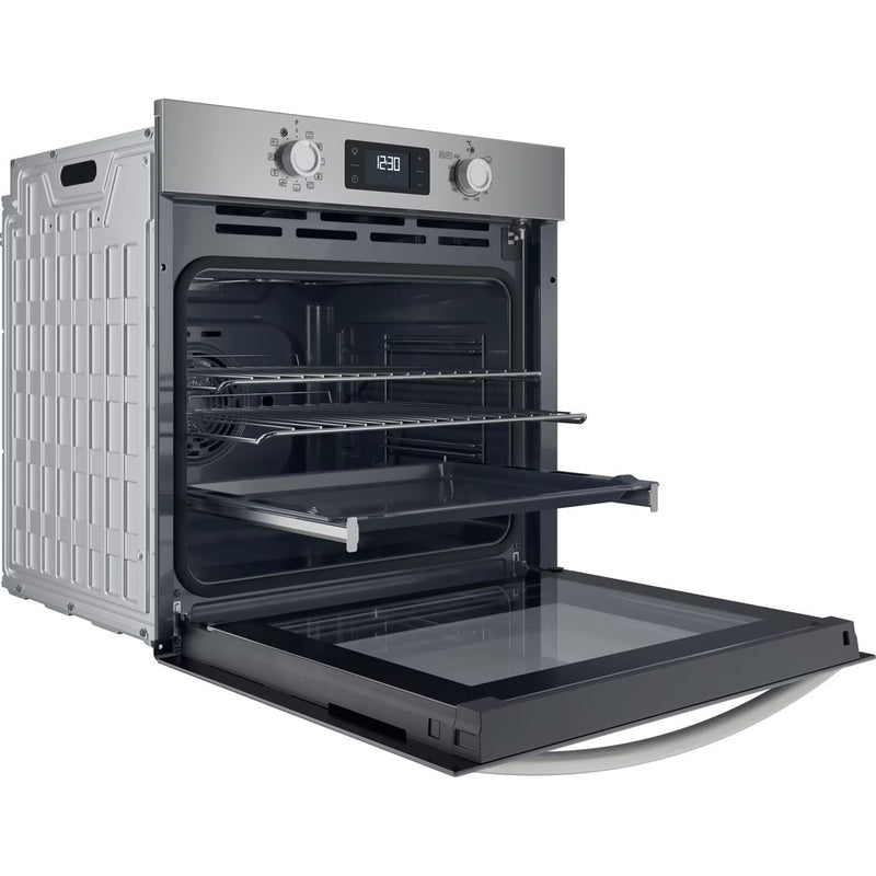 Завантажте зображення в засіб перегляду галереї, Indesit Turn&amp;go Single Fan Oven | Dual Clean (pyro &amp; Hydro) | Multifunction 8 | 71l | A | Stainless Steel | IO278P1XUK
