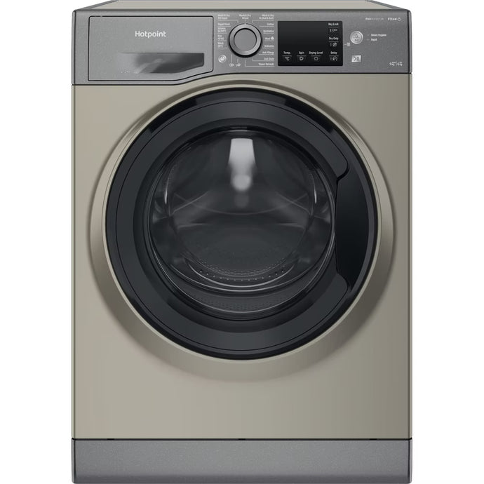 Hotpoint Freestanding Washer Dryer | 9kg Wash | 6kg Dry | Steam Hygiene | 1400rpm | Graphite | NDB9635GKUK