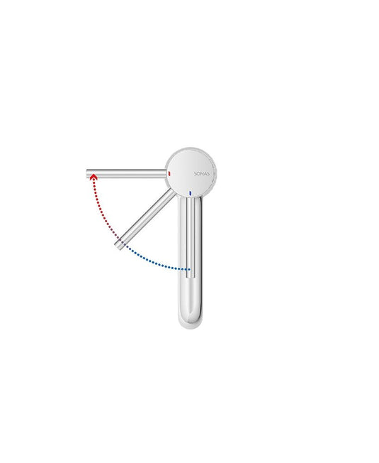 Sonas Alita Wall Mounted Basin Mixer | Brushed Nickel | UBR0129