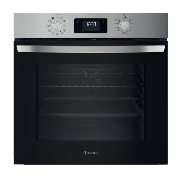 Load image into Gallery viewer, Indesit Click&amp;Clea Electric Single Oven | Stainless Steel | IO 258HU X UK
