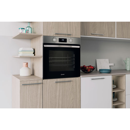 Indesit Click&Clea Electric Single Oven | Stainless Steel | IO 258HU X UK