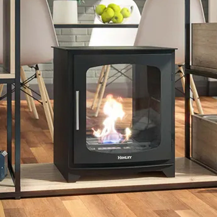 Henley  Hazelwood Double Sided Bio Ethanol Stove | Freestanding | Black | BIONX-1082