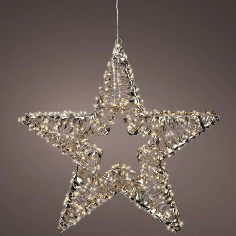 Завантажте зображення в засіб перегляду галереї, Amal Lumineo Gold Twist Micro LED Star | 60cm | 302179
