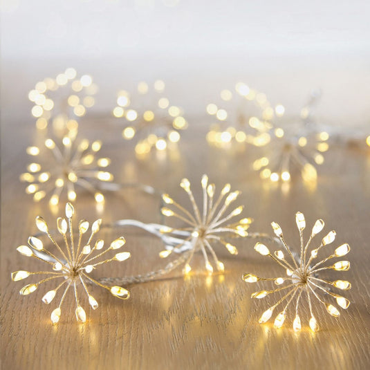 20 UltraBright Starbursts with 400 LED Christmas Lights | Warm White | 141182 | FLV192201WW