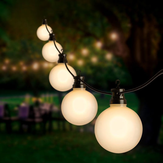 10cm Frosted Ball Cap with Filament and White LEDs | LV254015RBW