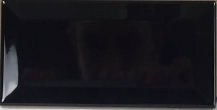 metro tile in black, 7.5x15cm
