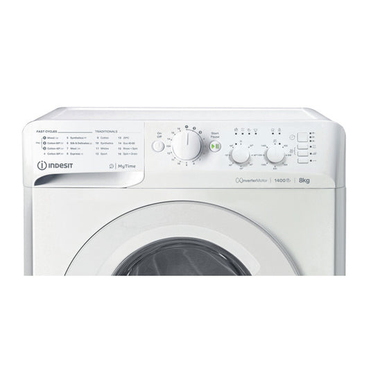 Indesit My Time Washing Machine | White | 8kg | 1400rpm | MTWC 81495 W UK