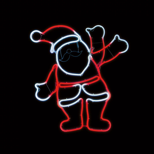 Premier 48 x 59cm Lit Neon Waving Santa | LV261100