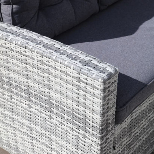 light grey woven synthetic rattan