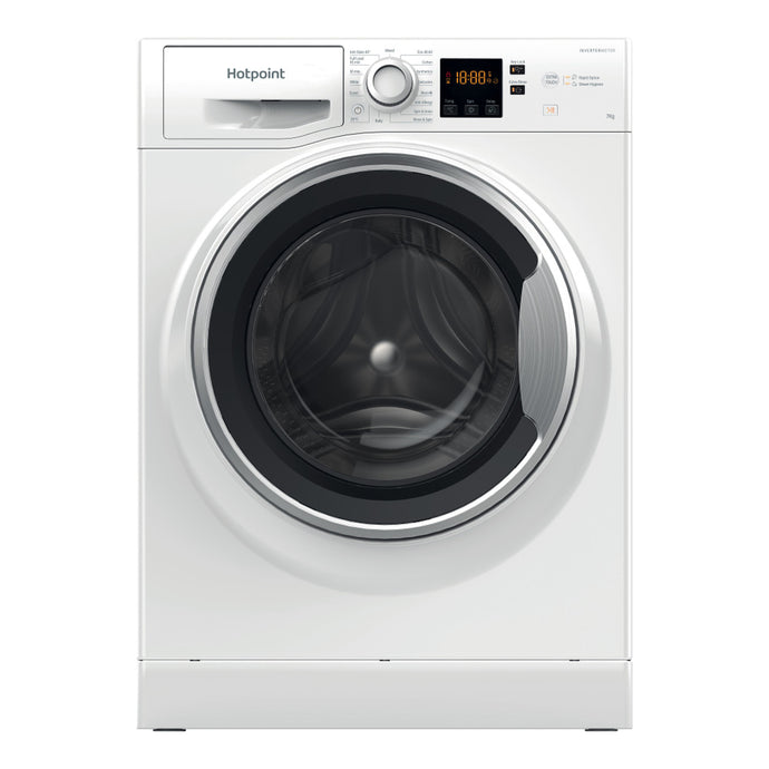 Hotpoint Anti-stain Washing Machine | White | 7kg | 1400rpm | A Rated | NSWE 7469 WS UK