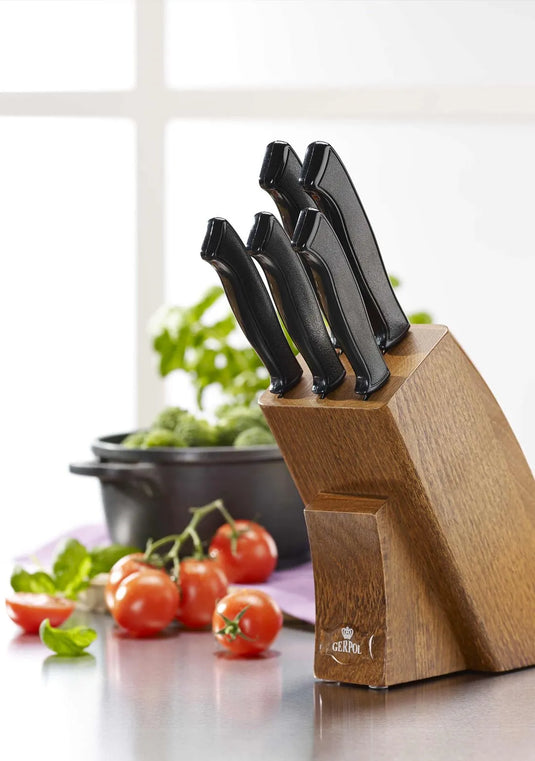Altom Onyks 5-Piece Knife Set in Alder Wood Block | 0204013183